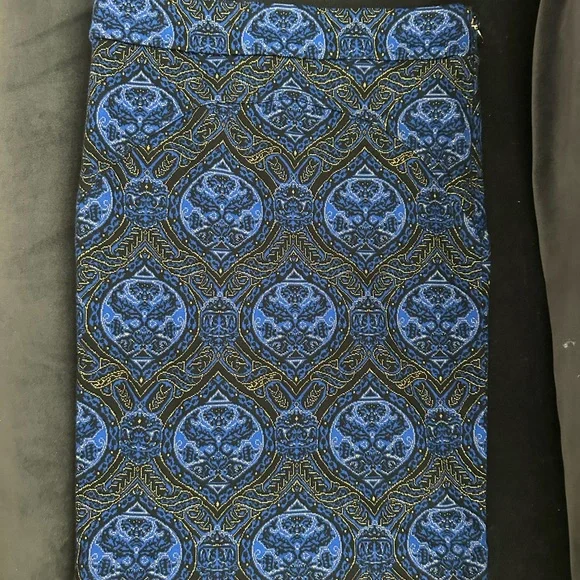 Juicy Couture Elegant Blue Patterned Skirt
